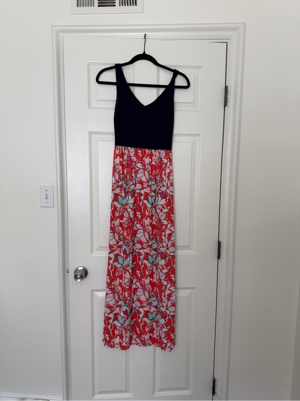 Aqua Tropical Floral Maxi Dress